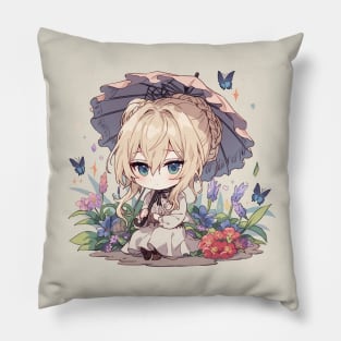 chibi violet evergarden Pillow