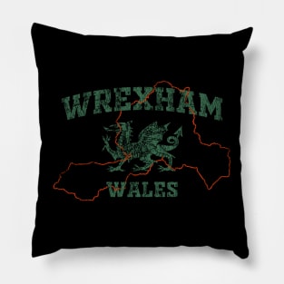 Wrexham Maps Vintage Pillow