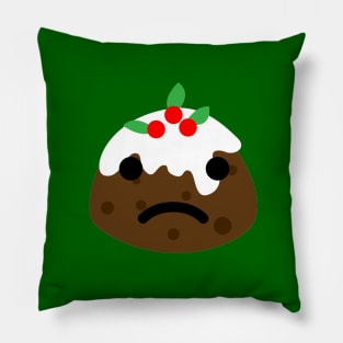 sad christmas pudding Pillow