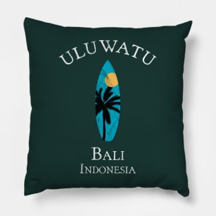 Uluwatu Bali Indonesia Vintage Surfboard Pillow