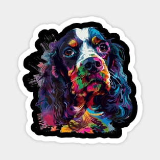 Cocker Spaniel Colorfull Pop Art Design For Dog Onwer Magnet