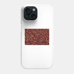 Cinnamon, caramel and almond, brown shades pixels, geometric background Phone Case