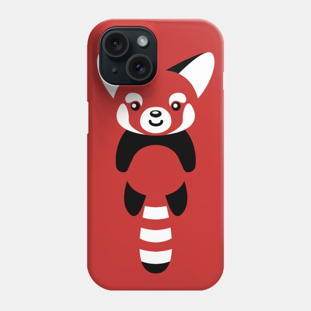 Red Panda Minimalist Phone Case by albertocubatas