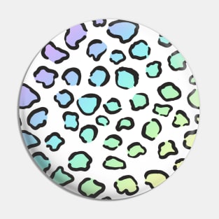 Pastel Rainbow Leopard Pattern Pin