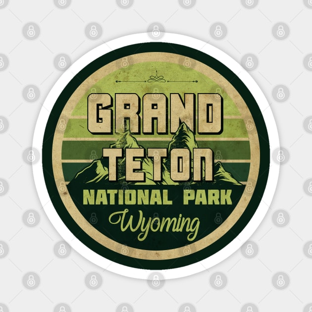 Grand Teton Vintage Magnet by CTShirts