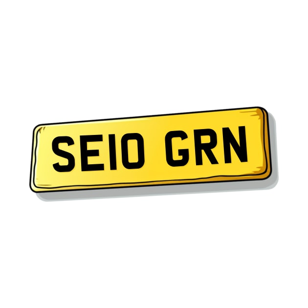 SE10 GRN Greenwich Number Plate by We Rowdy