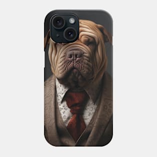 Chinese Shar-Pei Dog in Suit Phone Case