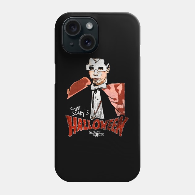 Count Scary's Halloween 80s Horror Movie Radio Host Phone Case by darklordpug