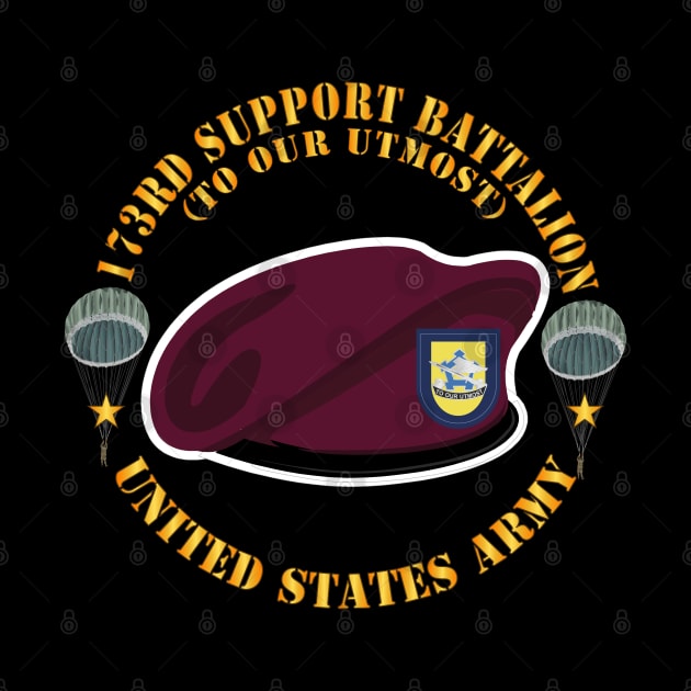 Maroon Beret - FLash - DUI - 173rd Support Battalion - To Our Utmost - US Army X 300 by twix123844