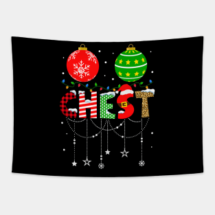 Chestnuts Christmas Funny Matching Couple Chest Tapestry