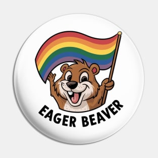 Pride Eager Beaver Pin