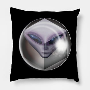 Alien Cubic Sphere Pillow