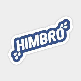 Himbro sweat, White on blue Magnet