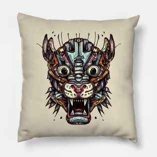 Robot Tiger Head Weirdcore Pillow