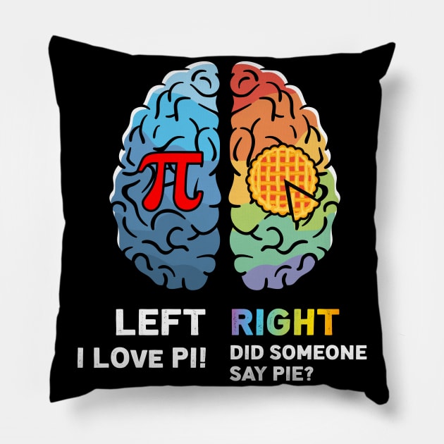 left i love pi right did someone say pie ? Pillow by Family