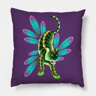 Maranta Tiger (Purple Background) Pillow