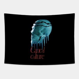 Cancel Culture Skullart Tapestry