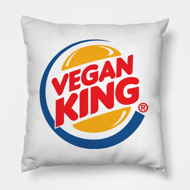 Vegan King - Fast Food Parody Logo Design Pillow by DankFutura