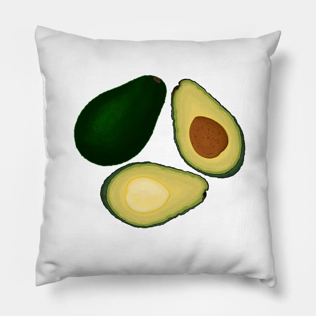 I love avocado Pillow by Hot-Mess-Zone