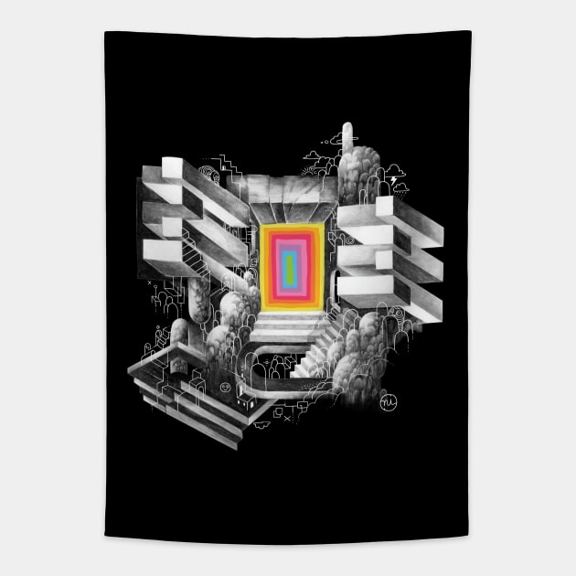Gate of the unknown color Tapestry by Fong