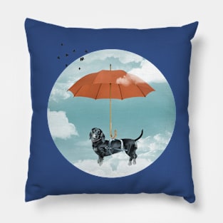 Dachshund Red Umbrella Pillow