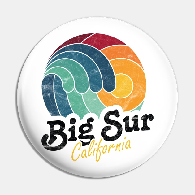 Big Sur California Surfing Surf Sunset Wave Pin by MrTeee