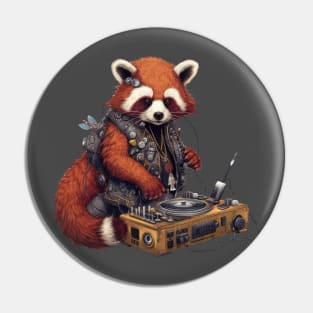 DJ Red Panda Pin