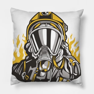 firefighter-in-uniform Pillow
