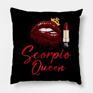 Scorpio Queen Red Lipstick Pillow
