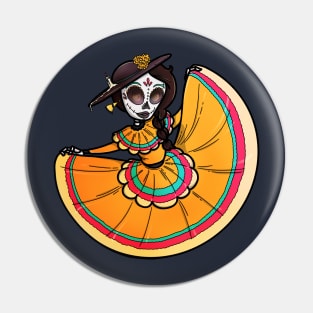 Day of the Dead Dancer Pin