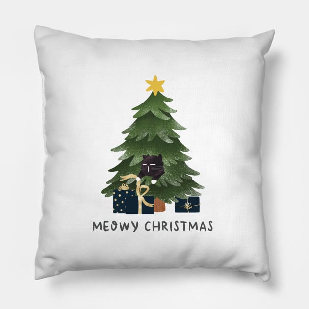 Do not open before Christmas Pillow by Moonaries illo