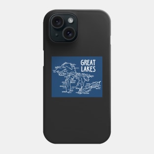 Great Lakes Map Phone Case