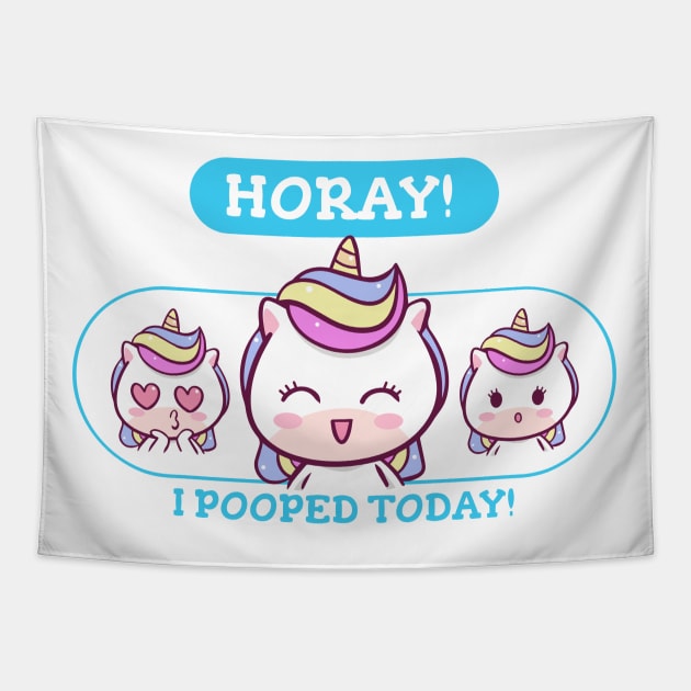 Horay! I pooped today! Tapestry by Harry C
