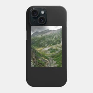 Mountains of Switzerland - Rocky Green Alpine Landscape in Ticino Switzerland Phone Case