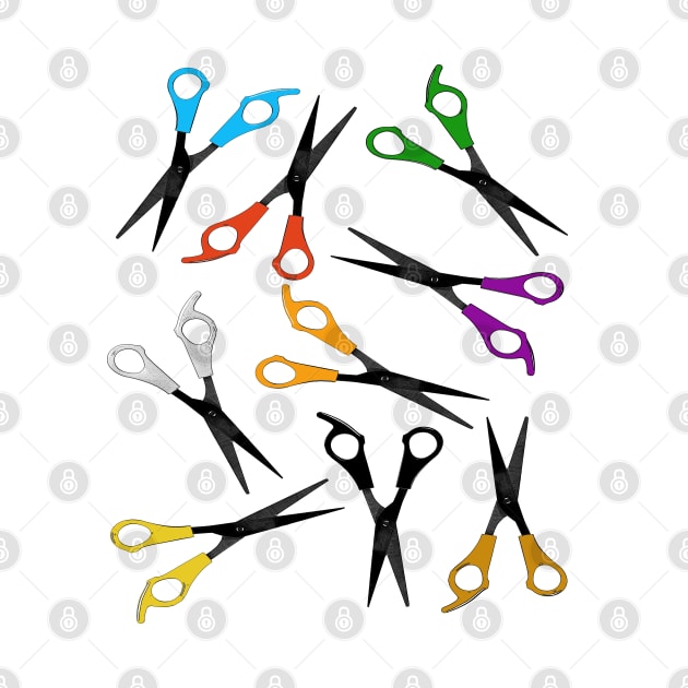 Colorful Scissors Art by piksimp