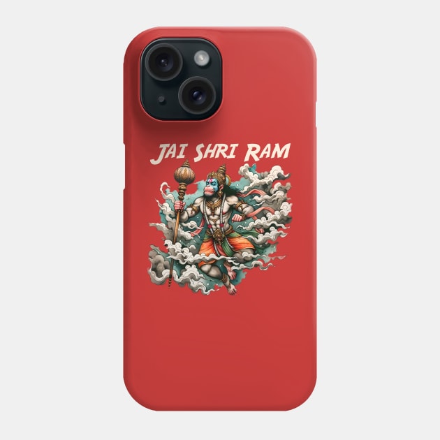 Jai Shri Ram Jai Hanuman Phone Case by Total 8 Yoga