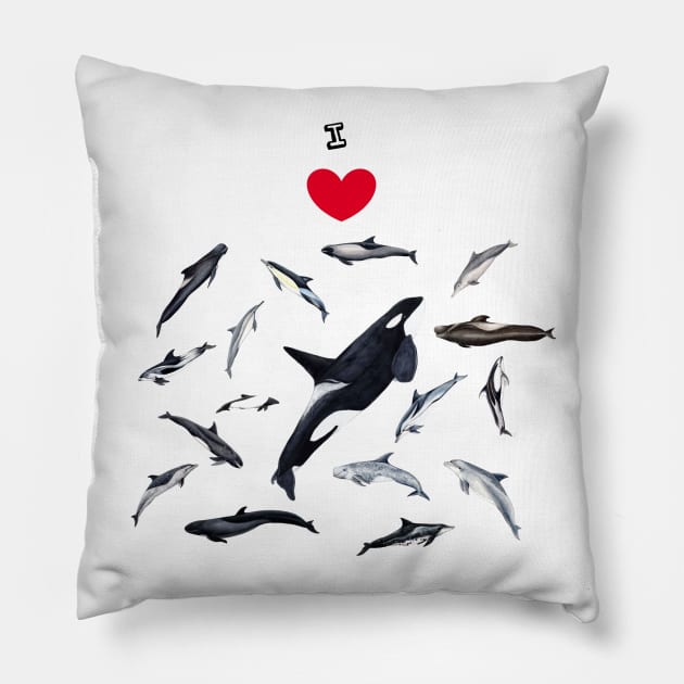 I love dolphins Pillow by chloeyzoard