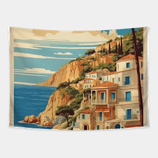 Amaliada Greece Vintage Tourism Travel Tapestry