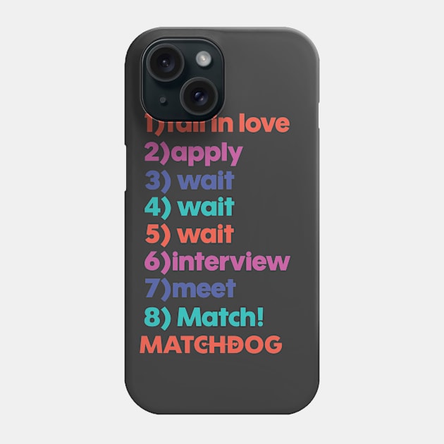 MatchDog Adoption Process Steps Phone Case by matchdogrescue