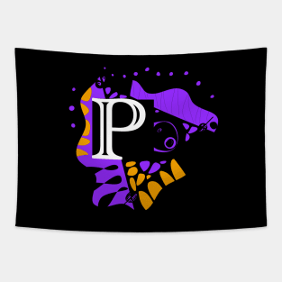 Mazipoodles Bird’s Nest - Personalized Initial Letter P Tapestry