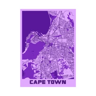 Cape Town - South Africa Lavender City Map T-Shirt