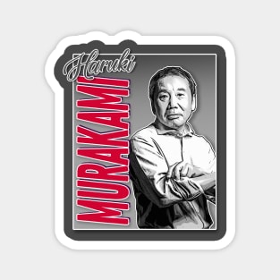 Author Haruki Murakami  /  Graphic Design Tribute Portrait Magnet