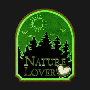 Nature Lover Earth Day Shield Heart Design T-Shirt