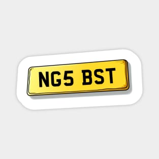 NG5 BST - Bestwood Number Plate Magnet