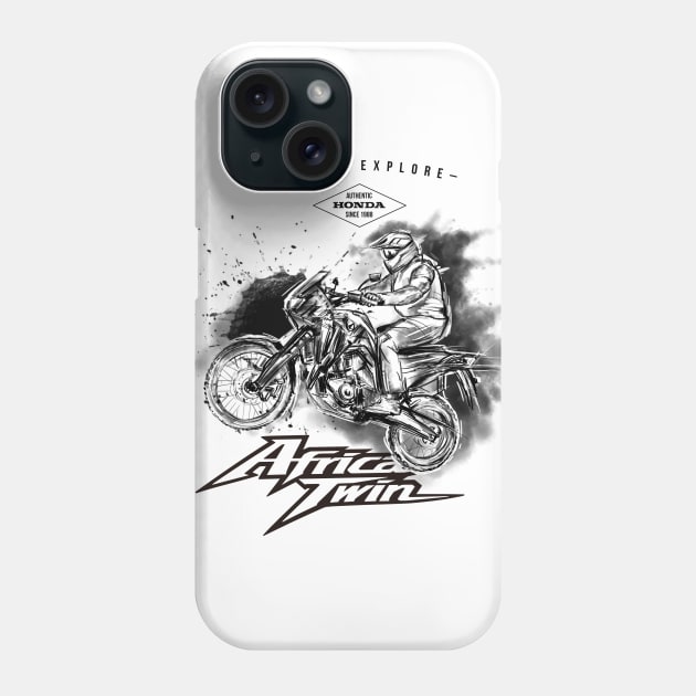Africa Twin Motorbike Adventure Phone Case by Kelimok