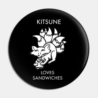 A Kitsune Eating a Sandwich! Pin