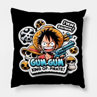 Luffy's popular catchphrases I'm gonna be King of the Pirates! Pillow