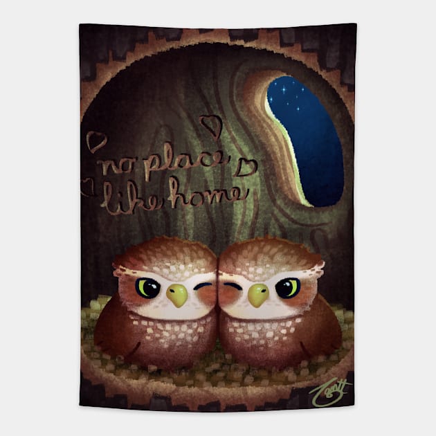 Little Owl Nest Tapestry by knitetgantt