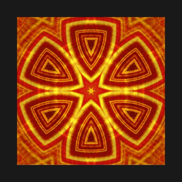 red and gold kaleidoscope by poupoune
