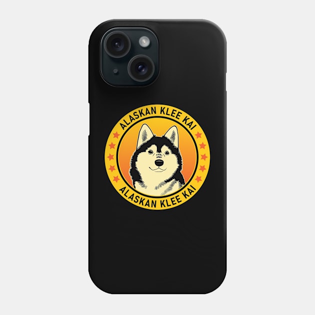 Alaskan Klee Kai Dog Portrait Phone Case by millersye